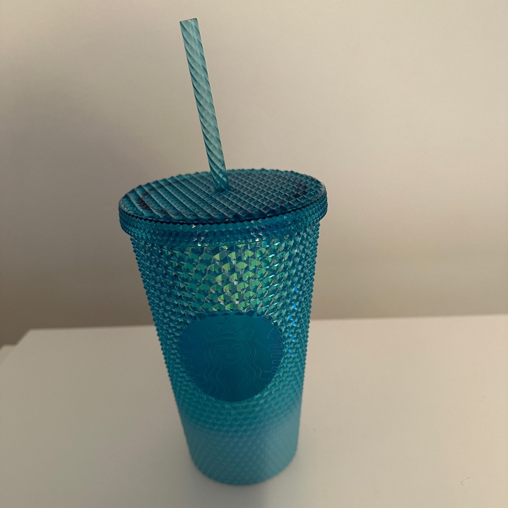 Starbucks 2023 Winter Blue Studded Grande 16oz Tumbler with straw (Elsa) New